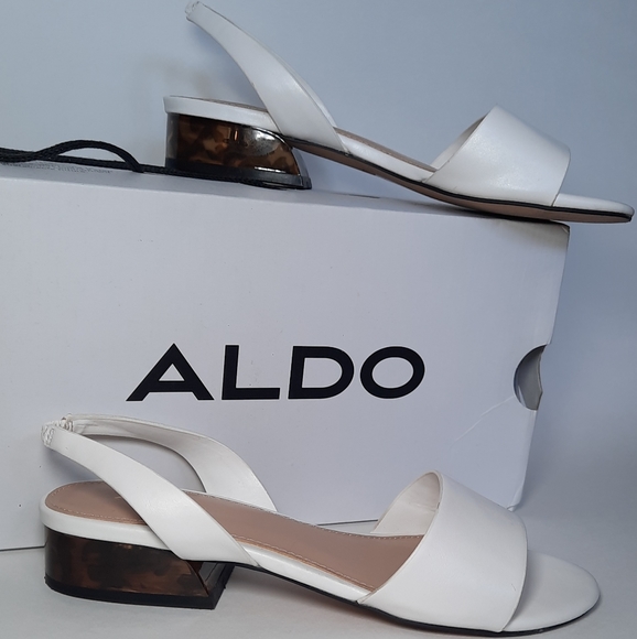 Aldo White Slingback Sandals - Picture 4 of 4